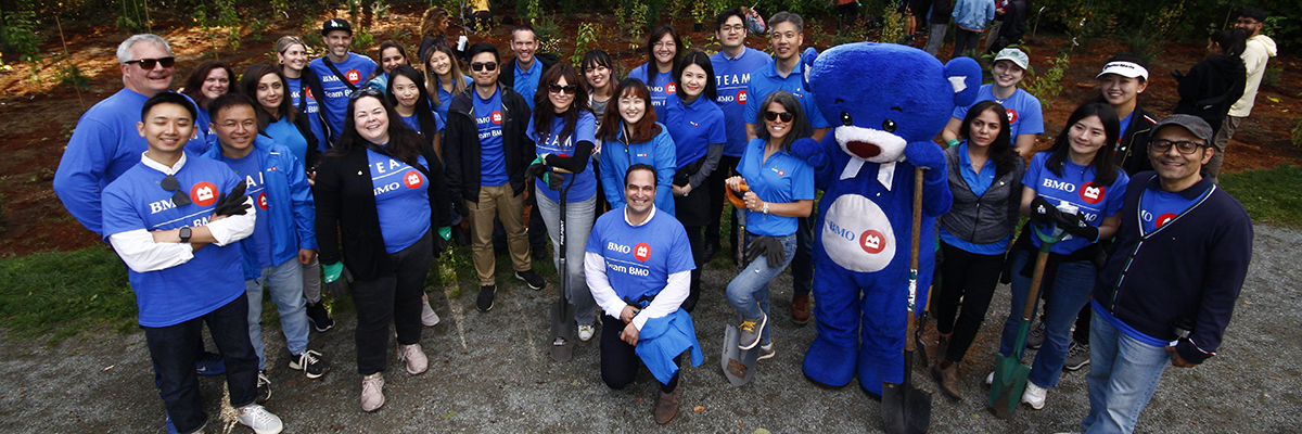 BMO and community volunteers plant trees for National Tree Day in North Vancouver, BC